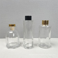 60ml 100ml 120ml  Different Shape Square Round Glass Bottle with Screw Lid Reed Diffuser High Quality Home Decoration